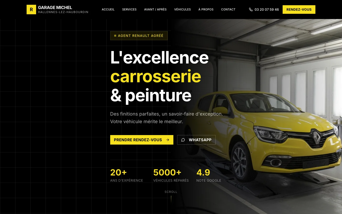 Garage Michel — vue desktop