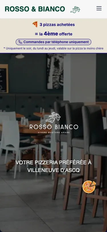 Rosso e Bianco — vue mobile